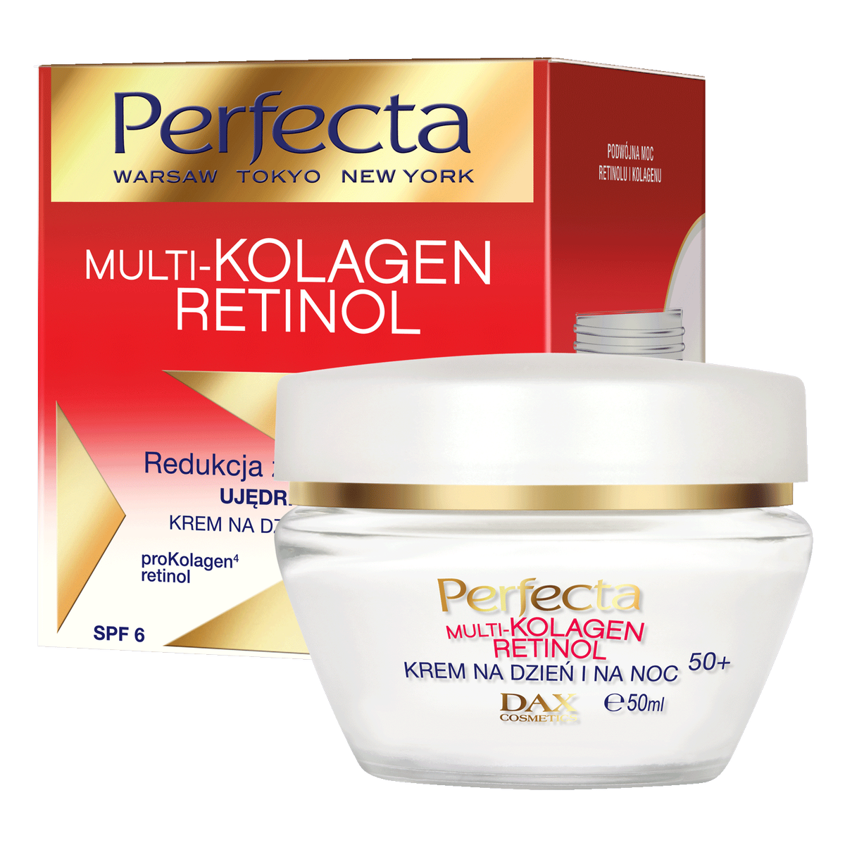 Perfecta Multikolagen Retinol Krem do twarzy na dzień i na noc 50+