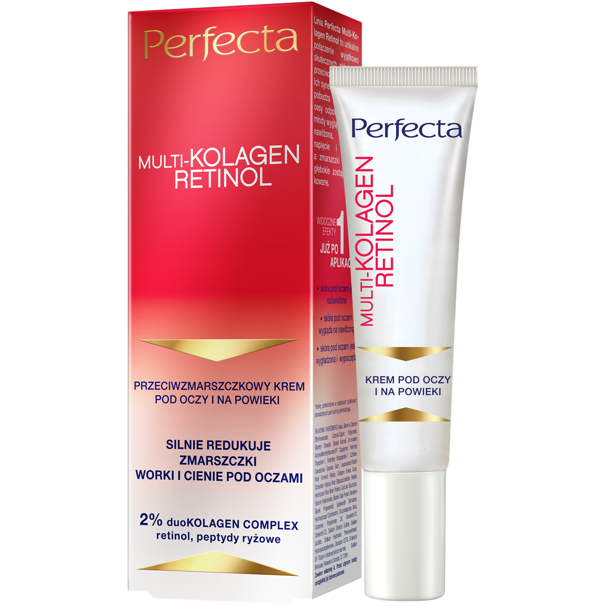 Perfecta Multikolagen Retinol Przeciwzmarszczkowy krem pod oczy i na powieki