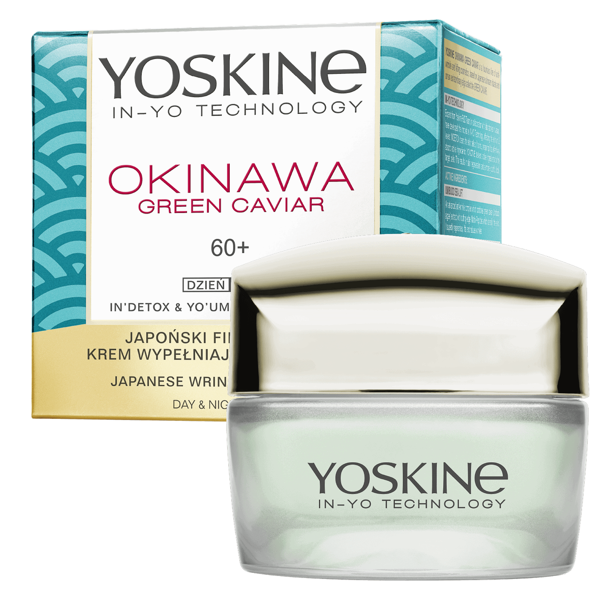 Yoskine Okinawa Green Caviar krem do twarzy z kawiorem na dzień i noc 60+